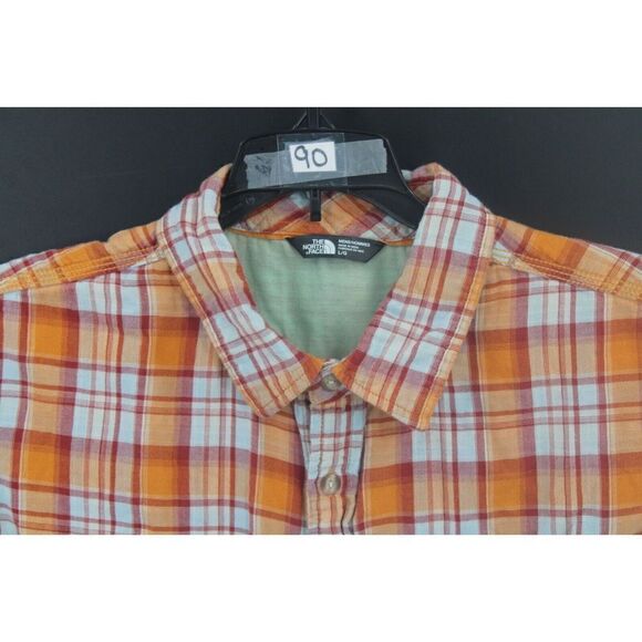 The North Face Men’s Lined Button Up Shirt Size L Plaid Multicolor - Picture 2 of 7
